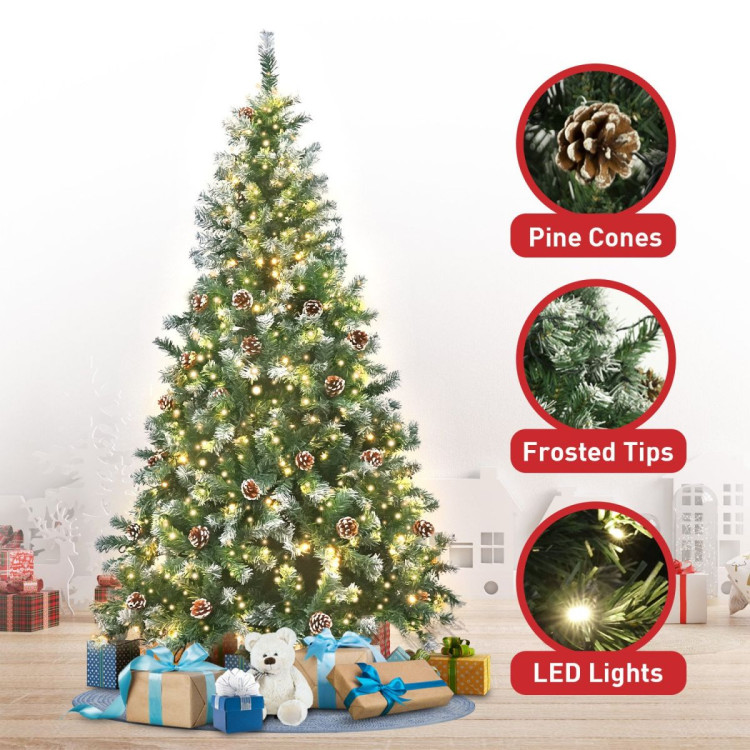 Christabelle 2.7m Pre Lit LED Christmas Tree with Pine Cones image 9