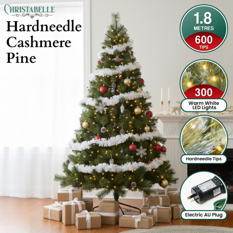 Christabelle 1.8m Christmas Tree Cashmere Pine 6ft Pre-Lit with LED Lights image 11