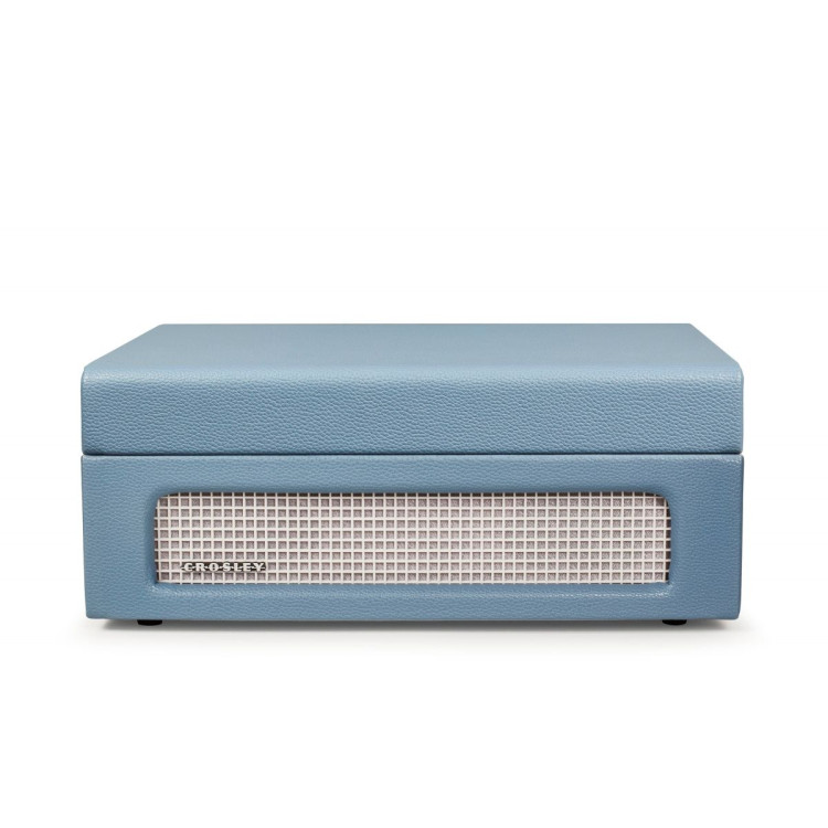 Crosley Voyager Bluetooth Portable Turntable - Washed Blue + Bundled Record Storage Crate image 5