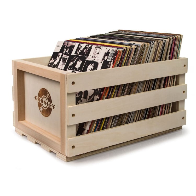 Crosley Cruiser Bluetooth Portable Turntable - Gold + Bundled Record Storage Crate image 4