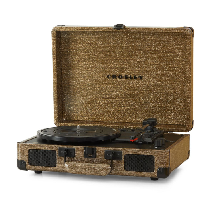 Crosley Cruiser Bluetooth Portable Turntable - Gold + Bundled Record Storage Crate image 3