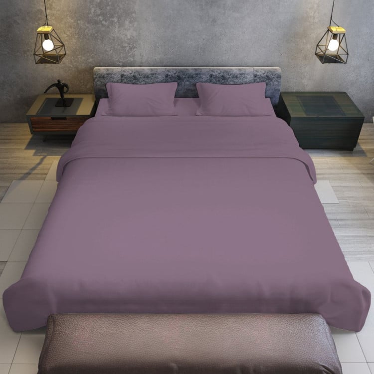 1000 Thread Count Cotton Rich King Bed Sheets 4-Piece Set in Lilac image 8