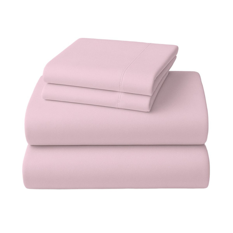 Laura Hill Luxury Living 4pc 1000 Thread Count Cotton Rich Queen Bed Sheet Set Gift Pack Pink image 3