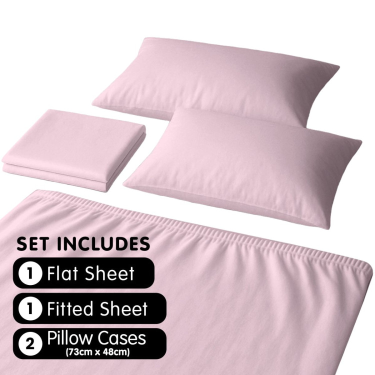 Laura Hill Luxury Living 4pc 1000 Thread Count Cotton Rich Queen Bed Sheet Set Gift Pack Pink image 8