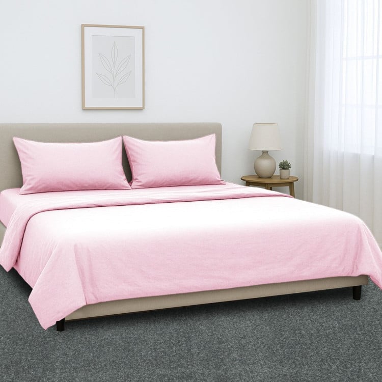 Laura Hill Luxury Living 4pc 1000 Thread Count Cotton Rich Queen Bed Sheet Set Gift Pack Pink image 10