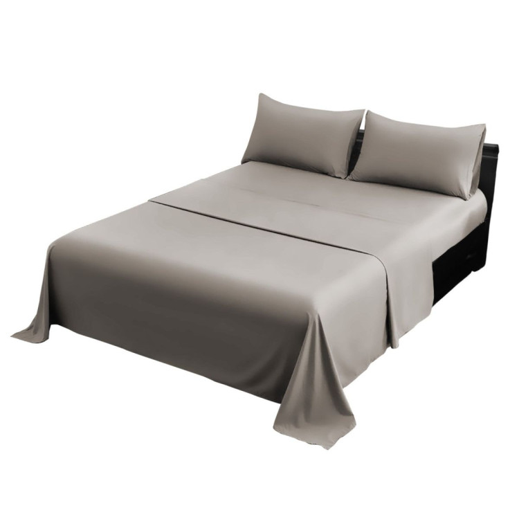 1000 Thread Count Cotton Rich King Bed Sheet Set 4-Piece Gift Pack in Silver image 4