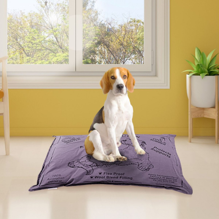 Aussie Made Comfy Pet Futon Dog 90cm Wool Blend Medium - Dusk image 4