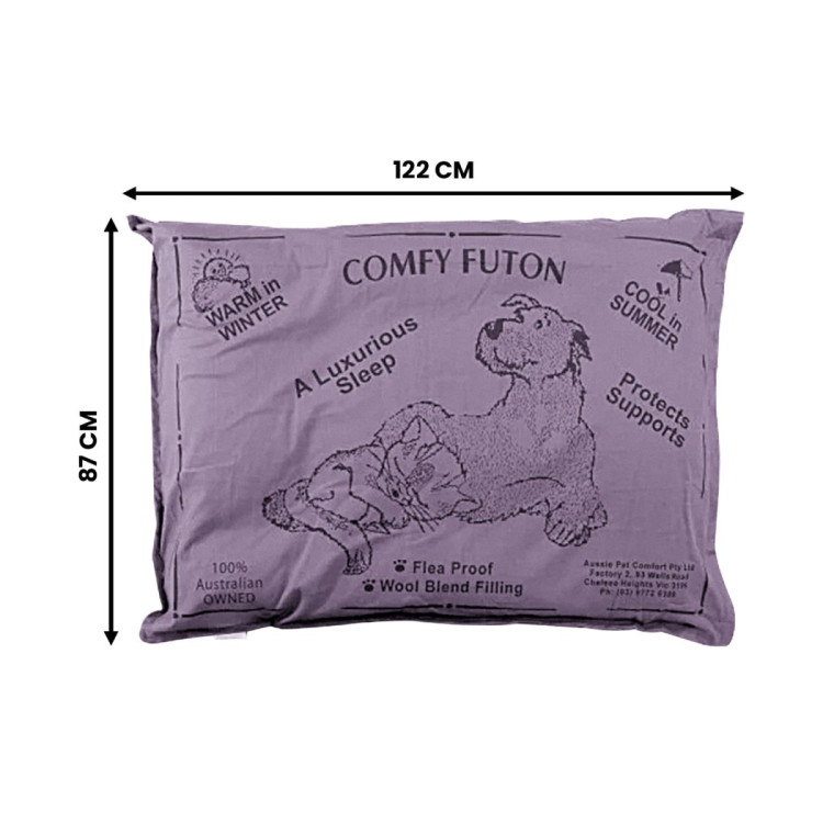Aussie Made Extra Large Comfy Pet Futon Dog 122cm Wool Blend - Dusk image 4
