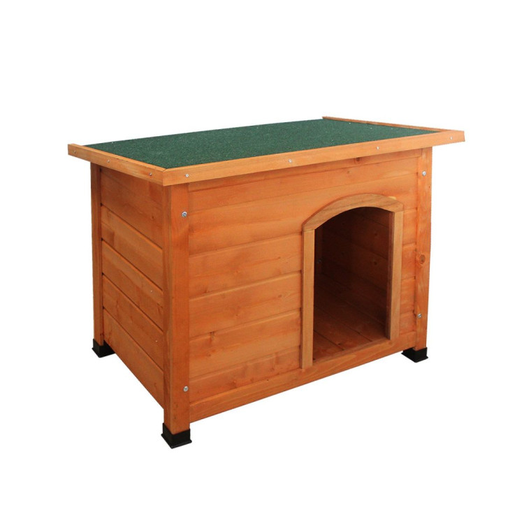 Little Buddies Wooden Flat Roof Dog Kennel - Small image 3