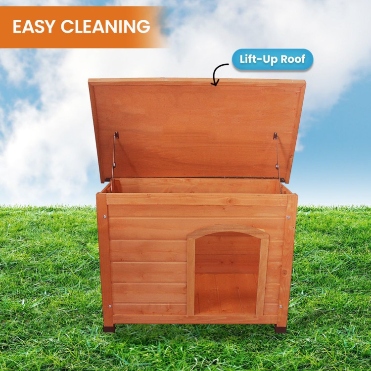 Little Buddies Wooden Flat Roof Dog Kennel - Small image 7