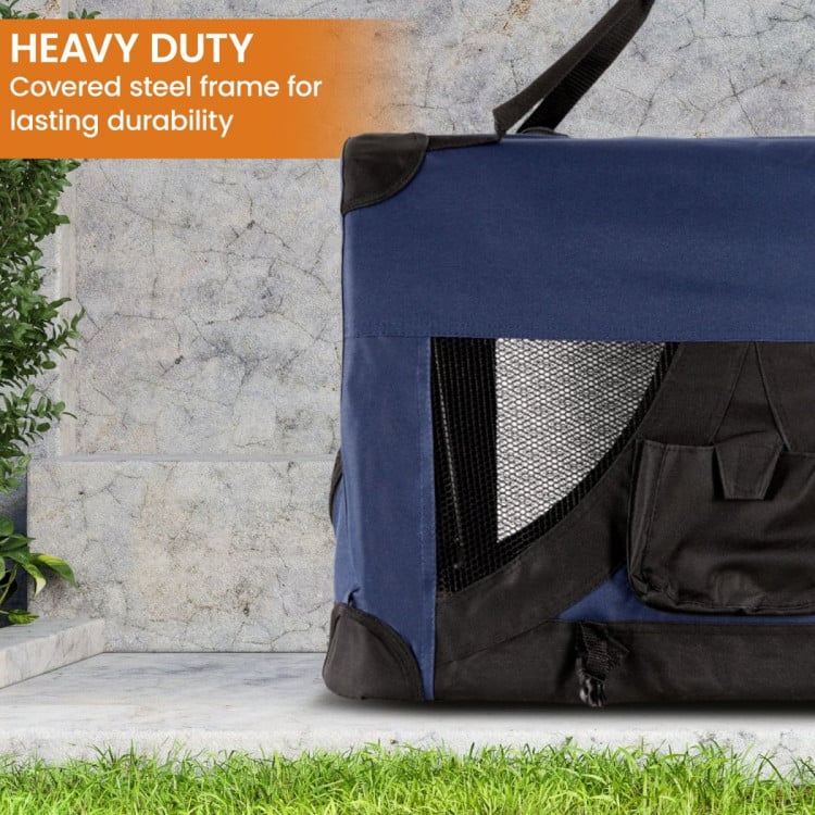 Royale Heavy Duty Soft Collapsible Pet Carrier Travel Friendly Medium image 9