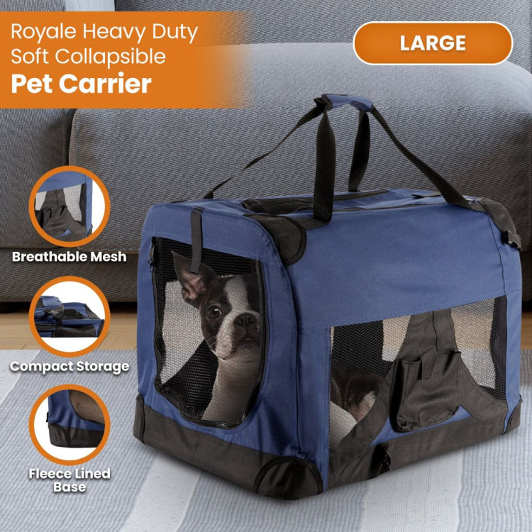 Royale Heavy Duty Soft Collapsible Pet Carrier - Large image 11