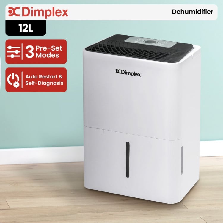 Dimplex Portable 12L Dehumidifier in Black and White image 9