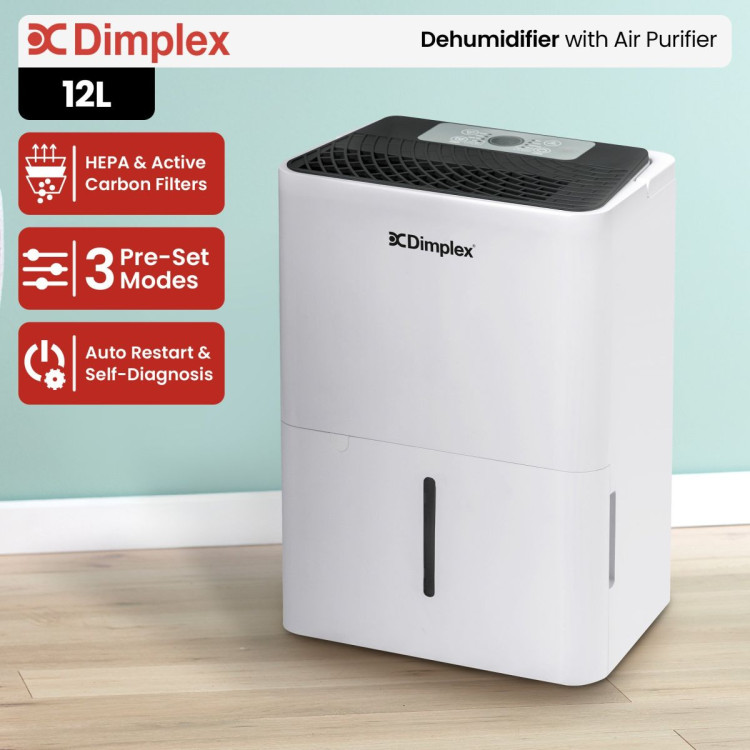 Dimplex 12L Portable Dehumidifier with Air Purifier image 10
