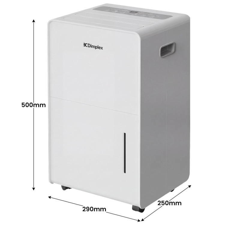 Dimplex 20L Portable Dehumidifier w/ Preset Modes Fan Speeds 4L Water Tank Timer image 3