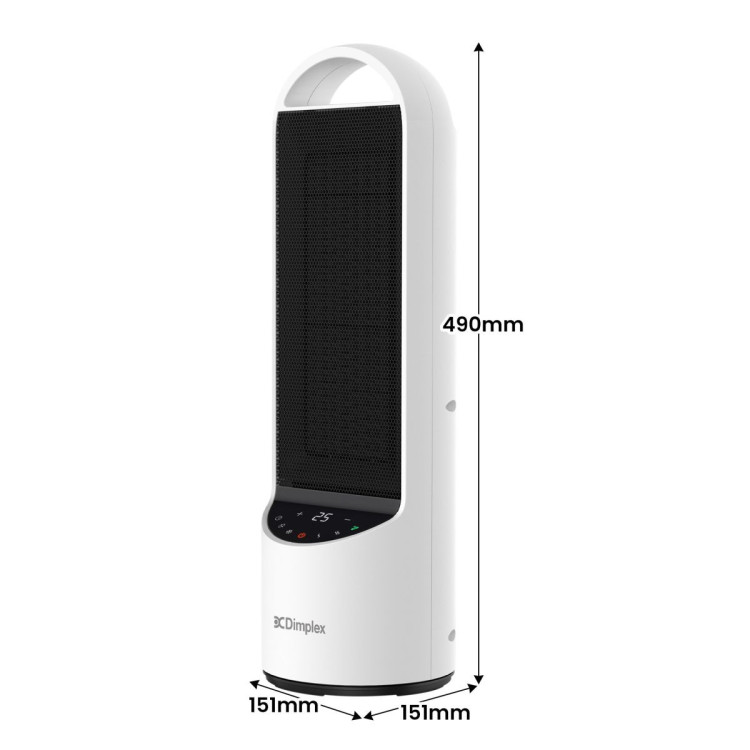 Dimplex 2kW Personal DC Digital Ceramic Heater in Black and White image 4