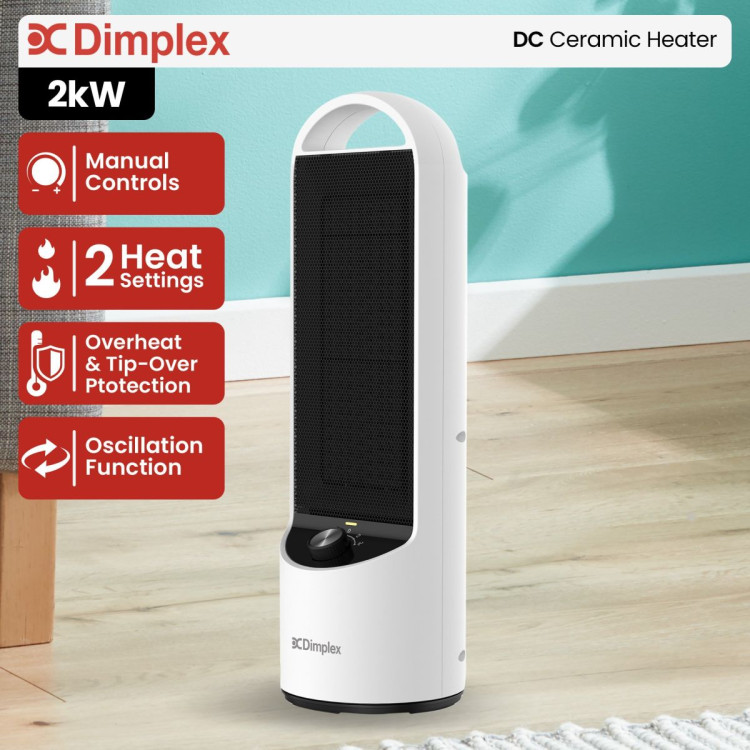 Dimplex 2kW Personal DC Ceramic Heater in Black and White image 7