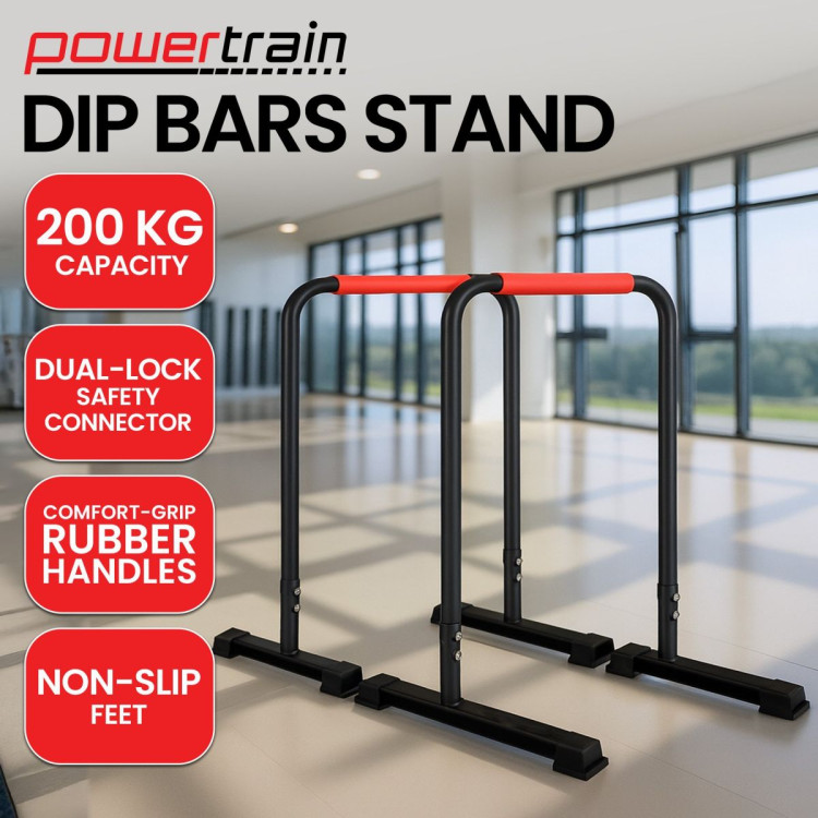 Powertrain Dip Bars Pair Load Capacity 200kg Separated Type Push-up Bars image 13