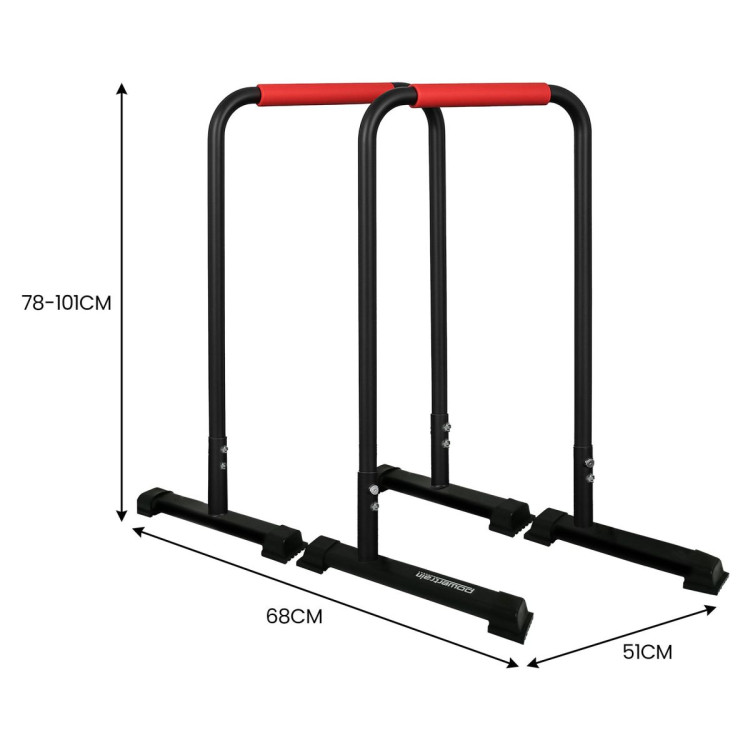 Powertrain Dip Bars Pair Load Capacity 200kg Separated Type Push-up Bars image 4