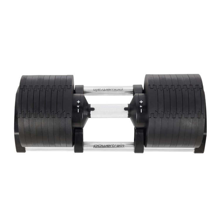 Powertrain Eon 2 x 36kg Dial-Up Adjustable Dumbbell Home Gym Weights image 3