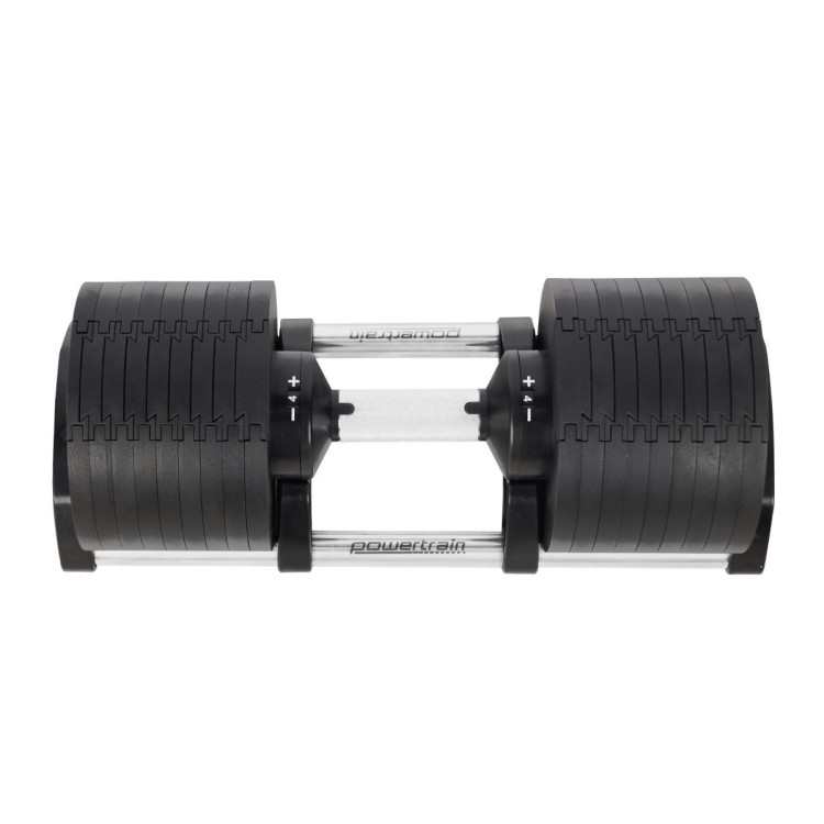 Powertrain Eon Dial Up 72KG Adjustable Dumbbells Pair - Black image 3