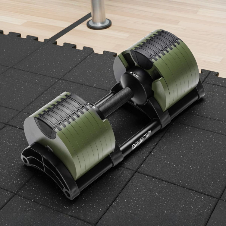 Powertrain Eon Dial Up 36KG Adjustable Dumbbell - Green image 12