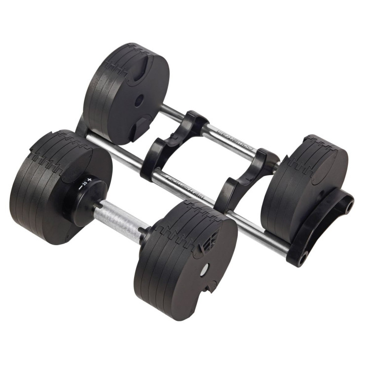 Powertrain Eon Dial Up 90KG Adjustable Dumbbells Pair - Black image 5