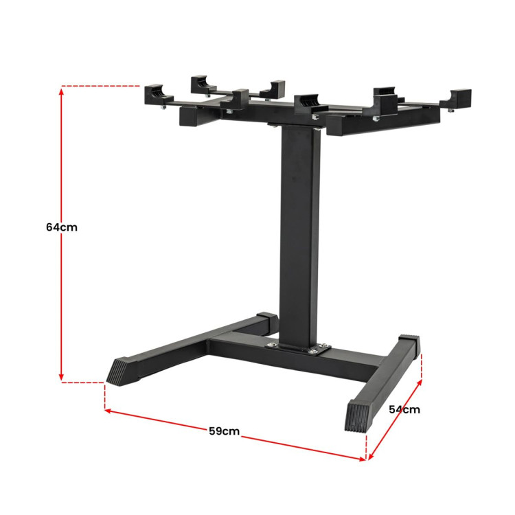 Powertrain Eon Dial Up 90KG Adjustable Dumbbells Pair with Stand - Green image 5