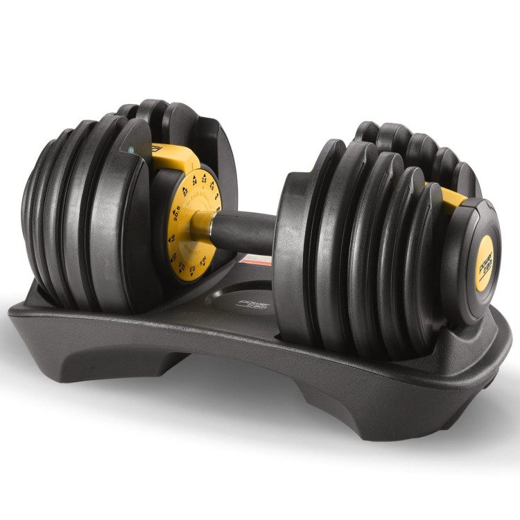 Powertrain 24kg Gold Adjustable Dumbbell Home Gym Weights
