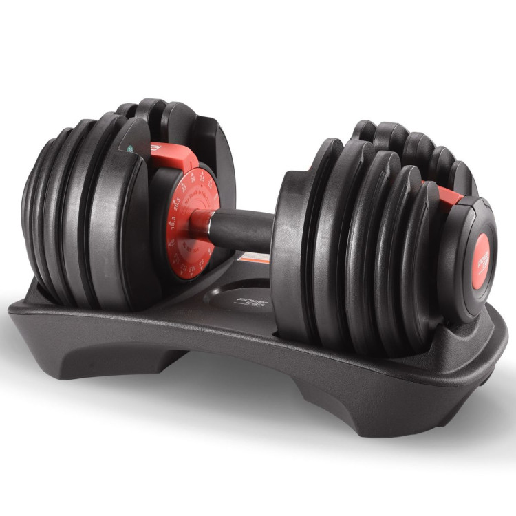 Powertrain 24kg Adjustable Dumbbells 15-in-1 Home Gym Weights  Red image 3
