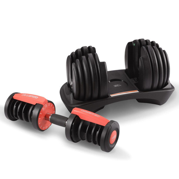 Powertrain 24kg Adjustable Dumbbells 15-in-1 Home Gym Weights  Red image 10