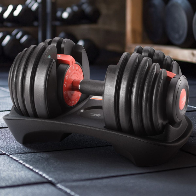 Powertrain 24kg Adjustable Dumbbells 15-in-1 Home Gym Weights  Red image 13