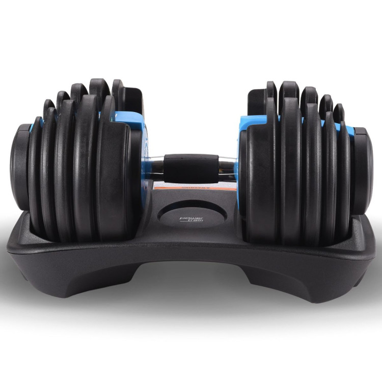 Powertrain 24kg Blue Adjustable Dumbbell Home Gym Weights image 9