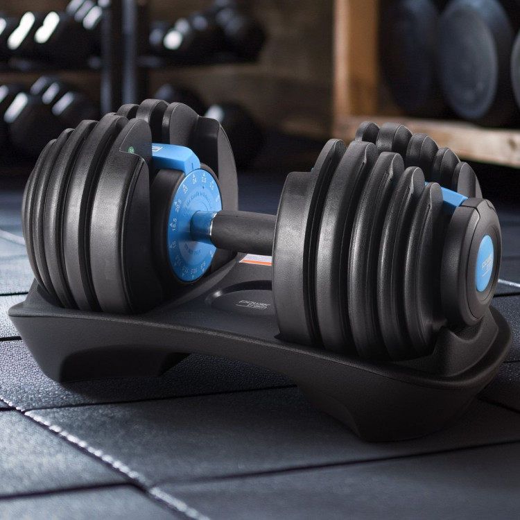 Powertrain 24kg Blue Adjustable Dumbbell Home Gym Weights image 13