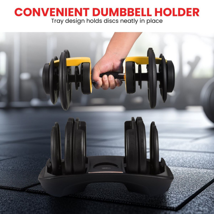 Powertrain 48kg Gold Adjustable Dumbbell Home Gym Weights image 6