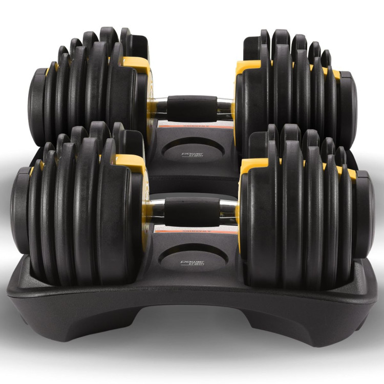 Powertrain 48kg Gold Adjustable Dumbbell Home Gym Weights image 8