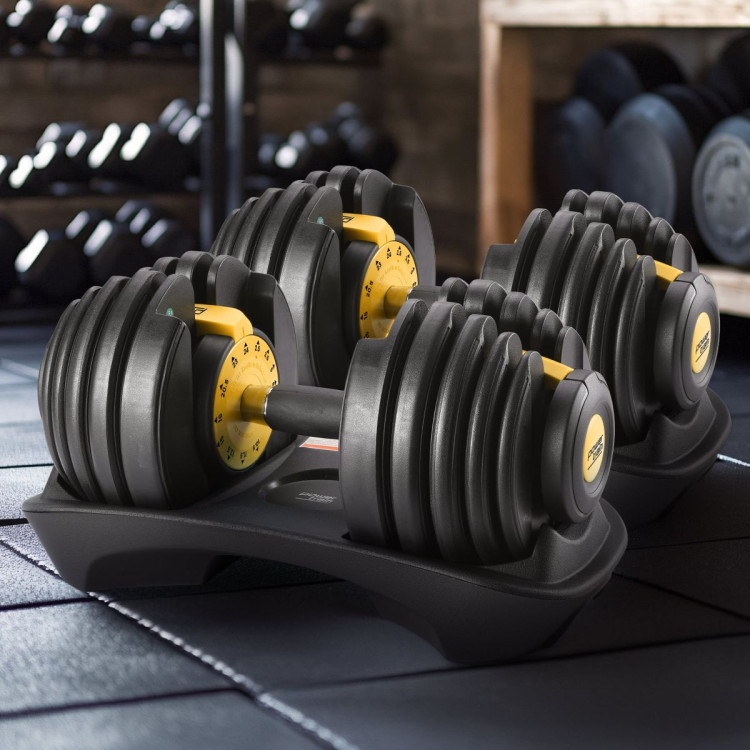 Powertrain 48kg Gold Adjustable Dumbbell Home Gym Weights image 12