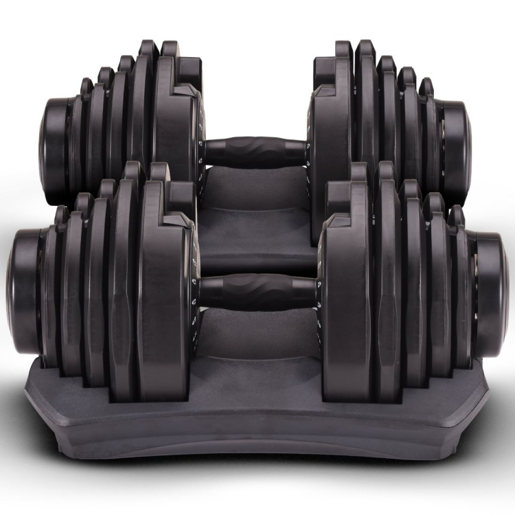 Powertrain 80kg Adjustable Dumbbell Home Gym Weights with Stand image 11