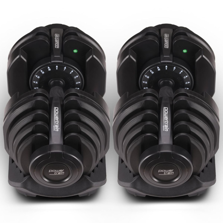 Powertrain 80kg Adjustable Dumbbell Home Gym Weights with Stand image 13