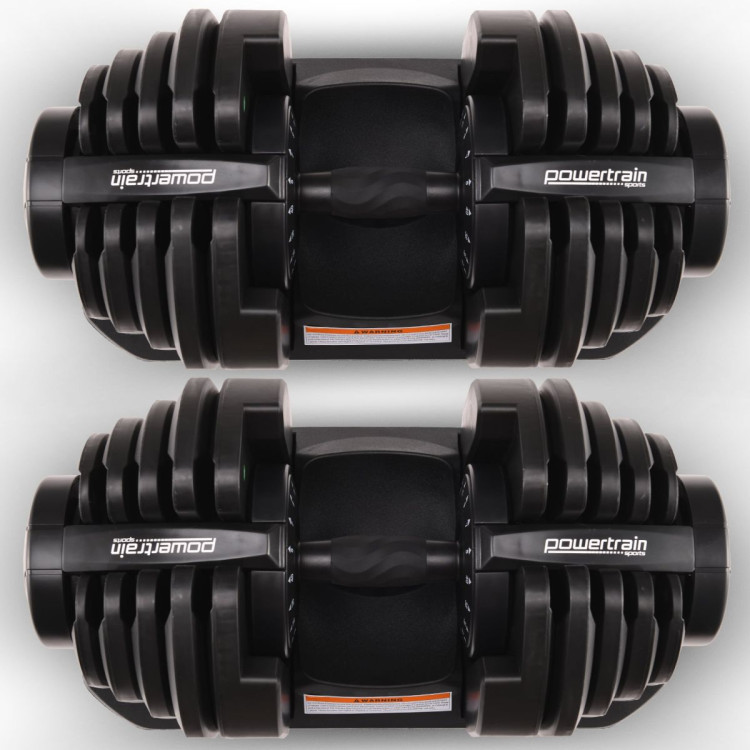 Powertrain 80kg Adjustable Dumbbell Home Gym Weights with Stand image 14