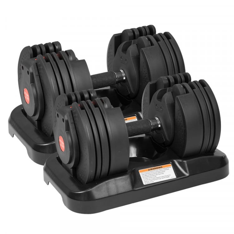 2x 20kg Powertrain Adjustable Home Gym Dumbbells image 2