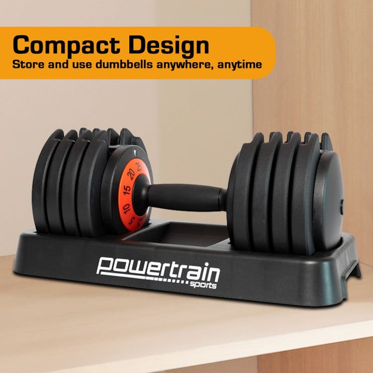 Powertrain GEN2 Pro Adjustable Dumbbell Weights- 25kg image 5