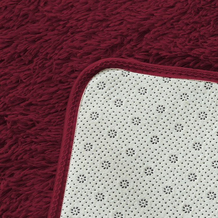New Designer Shag Shaggy Floor Confetti Rug Burgundy 200x230cm image 4