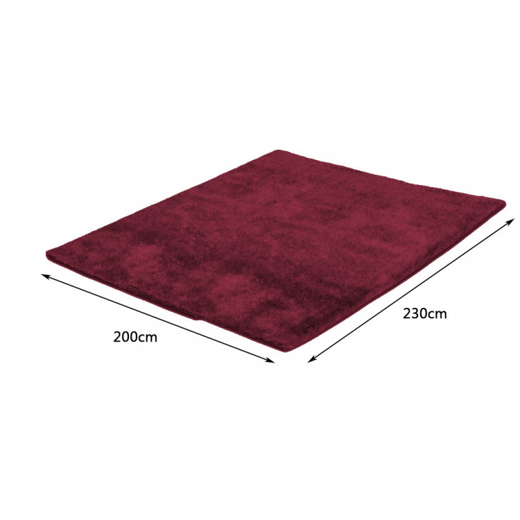 New Designer Shag Shaggy Floor Confetti Rug Burgundy 200x230cm image 6