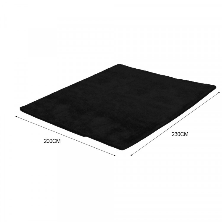 New Designer Shaggy Floor Confetti Rug Black 200x230cm image 6