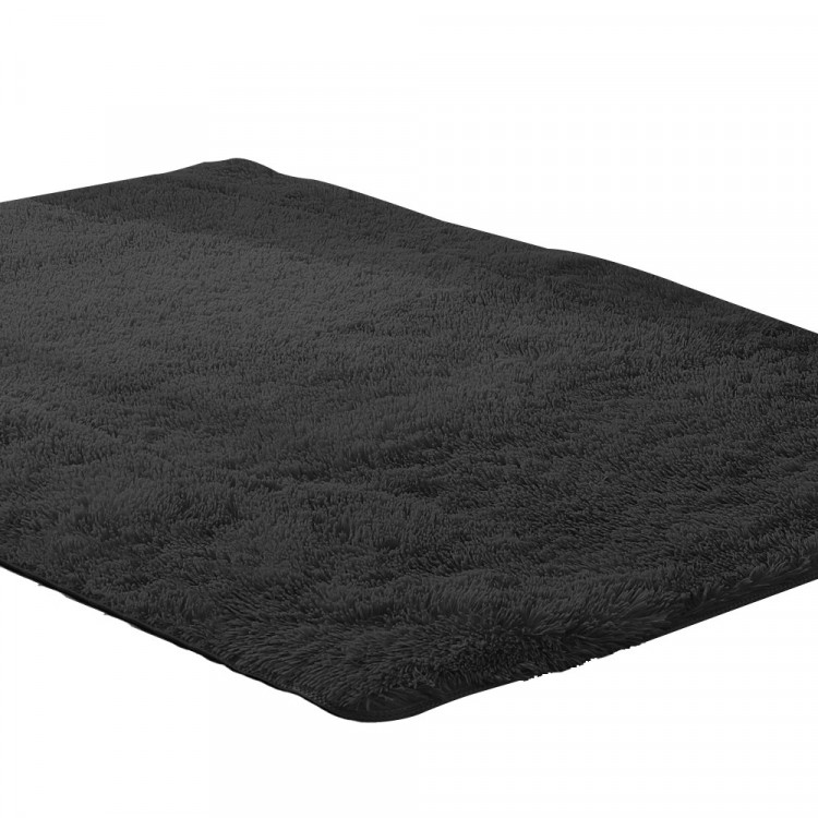 New Designer Shaggy Floor Confetti Rug Black 160x230cm image 3