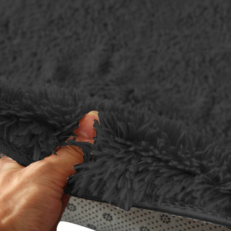 New Designer Shaggy Floor Confetti Rug Black 160x230cm image 4