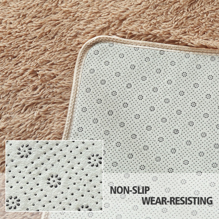 New Designer Shaggy Floor Confetti Rug Cream 200x230cm image 3