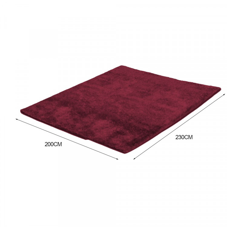New Designer Shaggy Floor Confetti Rug Burgundy 120x160cm image 6