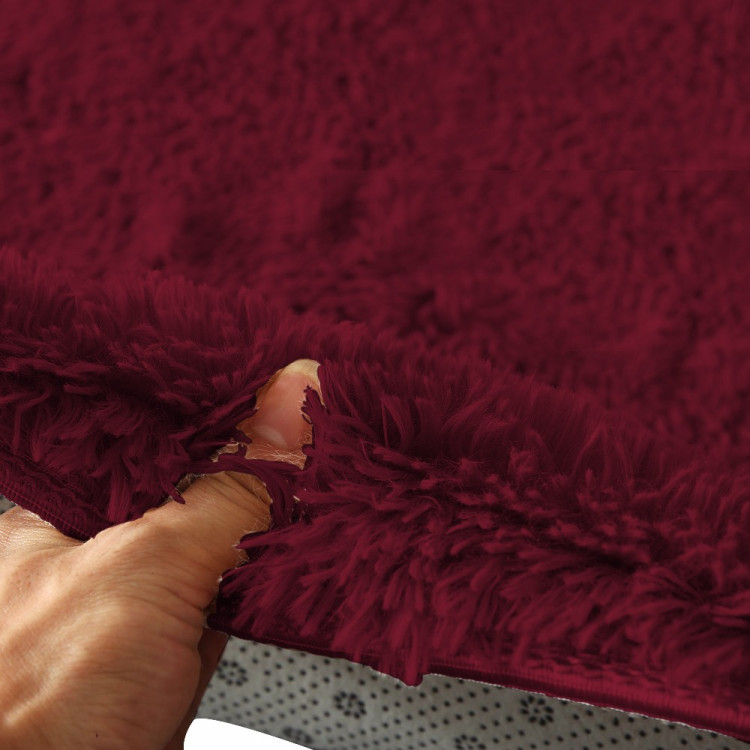 New Designer Shaggy Floor Confetti Rug Burgundy 120x160cm image 4